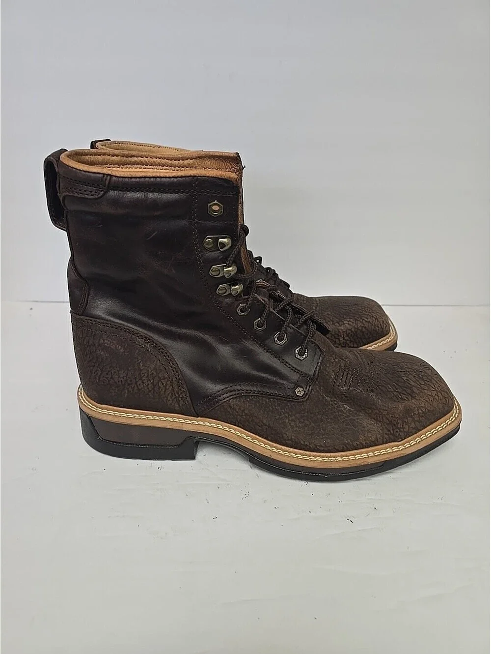 Twisted X Men's MLCAL01 Lacer Alloy Toe Square Toe Work Boot Brown Size 10.5D